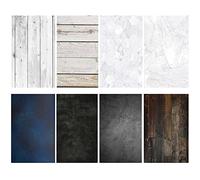 Juego de 4 fondos para fotografía de alimentos, 54 x 84 cm, fondo plano de doble cara para estudio fotográfico, joyería, mesa, blogger, fotos, accesorios, 8 patrones