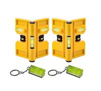 Juego de 4 forjas angulares plegables con imanes fuertes, buscador de ángulos para carpinteros, medición precisa hasta 180°, ideal para construcción y decoración (amarillo)