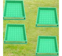 Juego de 4 fundas de drenaje de resina invisible con tapa de inspección integrada para macetas de 40100 cm de largo x 70 cm de ancho, perfectas para uso en exteriores