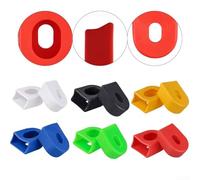 Juego de 4 fundas de silicona para disco dental para bicicletas de montaña, protege los cigüeñales de daños externos (blanco)