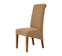 Juego de 4 fundas elásticas para sillas de respaldo alto, fundas para comedor, cocina, banquete y restaurante, fácil de limpiar e instalar, protege los muebles