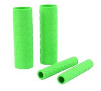 Juego de 4 fundas para manillar de motocicleta de goma suave para un agarre y control superiores (verde)