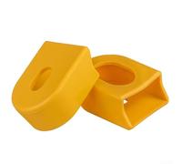 Juego de 4 fundas para manivela de bicicleta de montaña, protectores de disco dental de silicona para una mayor protección contra daños (amarillo)