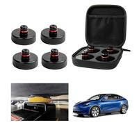 [Juego de 4] GAFAT Almohadillas de Goma par Tesla Model Y Juniper Model 3 Highland S X, Gato de Suelo Jack Pad, Elevador Point Pad, Adaptador Estabilizador, con Caja Almacenamiento, Tesla Accesorios