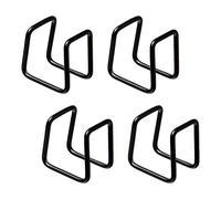 Juego de 4 ganchos para estantes de metal negro