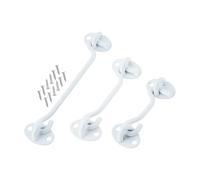 Juego de 4 ganchos y pestillos acero inoxidable for puertas ventanas cabañas, cobertizos portones. Cierre silencioso con tornillos. Medidas: 3/4/6/8/10/12/14/16 pulgadas para Puerta(12inch)