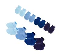 Juego de 4 guantes y calcetines transpirables para bebé, de algodón suave, antiarañazos, para recién nacidos y bebés, fundas de mano de algodón suave para recién nacidos, juego de guantes y botines