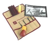 Juego de 4 gubias para linóleo y grabado Flexcut