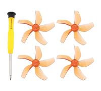 - Juego de 4 hélices for dron de 5 Palas con Destornillador, compatibles con Neo, Color Naranja(For T50 T25 Orange)