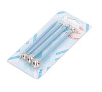 Juego de 4 herramientas de bolas de fondant, acero inoxidable de doble extremo para una decoración precisa de pasteles, asas antideslizantes, grado alimenticio, sin BPA, esencial para manualidades de