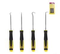 Juego de 4 herramientas de recogida y gancho para coche con ganchos rectos 45/90/135/para extracción de juntas de sellado de aceite, desmontaje y reparación de automóviles, herramientas manuales para