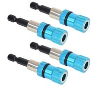 Juego de 4 herramientas de yeso azul de 66 mm para soporte de brocas, cambio rápido, ajuste de profundidad de tornillo, para placas de yeso y paneles de yeso