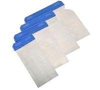 Juego de 4 herramientas esparcidoras de acero inoxidable, esparcidores de masilla y masilla para carrocería, herramientas manuales de metal resistentes para cemento, yeso y proyectos de bricolaje