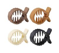 Juego de 4 horquillas para el pelo de cola de caballo, horquillas para coletas altas, dientes antideslizantes, resorte de metal fuerte, accesorios para el cabello oblicuos