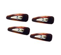 Juego de 4 horquillas para el pelo Parcelona French Small Tortoise Brown de 2"" de acetato de celuloide para mujeres y ni as
