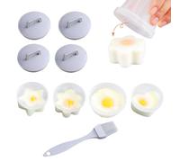 Juego de 4 huevos de silicona para huevos escalfados perfectos