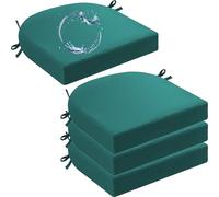 Juego de 4 Impermeables Cojine for Silla de Exterior con Lazos, Cojines for Sillas de Patio for Muebles de Jardín(14,4pcs:43x40x8cm/17x16x3in)
