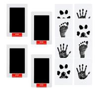 Juego de 4 impresiones de huellas de patas de perro, juego de huellas de gato, sin contacto con la tinta, juego de huellas de perro, gato, contacto sin color, adecuado como regalo para propietarios de
