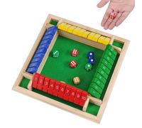 juego de 4 Jugadores, shut box Madera de Puzzle, the Wooden Dice Game Matemáticos, juego de Madera Dados de Colores