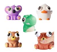 Juego de 4 juguetes antiestrés para niños y adultos, juguetes blandos para niños y adultos, juguetes blandos con ojos, juguetes antiestrés, regalos para cumpleaños infantiles