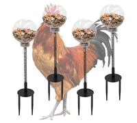 Juego de 4 Juguetes Colgantes para Alimentación Lenta de Pollos, Juguetes de Enriquecimiento para Gallinas, Patos y Aves, Alimentador Columpio para Gallinero