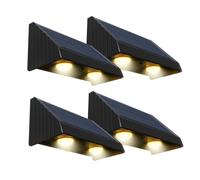 Juego de 4 lámparas de pared solares LED blanco cálido 4x KYLA H6cm