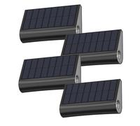 Juego de 4 lámparas de pared solares LED blanco cálido para fijar, 4 x TWILY H6,3 cm