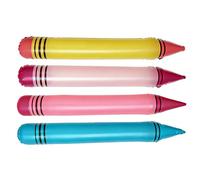Juego de 4 lápices de colores hinchables, decoración para bolsas de fiesta, globos gigantes de 104,9 cm, para guardería, preescolar, graduación, cumpleaños, carnaval, fiesta, aula