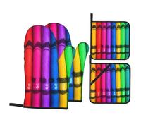 Juego de 4 lápices de colores para hornear de cocina con suministros impresos para hornear, adecuados para cocinar, hornear y asar a la parrilla