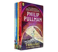 Juego de 4 libros de la colección Philip Pullman (¡Yo era una rata! O Las zapatillas escarlatas, La hija del fabricante de fuegos artificiales, Un mecanismo de relojería o Todo enrollado, Jack con ta