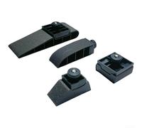 Juego de 4 lijadoras de plástico para hojas de papel de lija, multi para superficie plana, diseño contorneado, herramienta de reparación de manualidades, 114 x 55 mm (blanco)