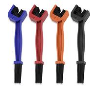 Juego de 4 limpiadores de cadena de bicicleta, cepillos de limpieza de cadena de bicicleta, cepillo de bielas de bicicleta, línea de acabado, cepillo grunge, herramienta de limpieza de engranajes de