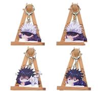 Juego de 4 llaveros Jujutsu Gojo - Personajes Kawaii, ideal para regalo Otaku (Fans de Anime)