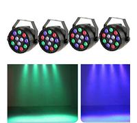Juego de 4 luces de escenario 7 Canales LED RGB luz de escenario profesional para Bares Fiesta Discoteca Espectáculo Disco DJ partido boda fiesta de Navidad festivos Enchufe