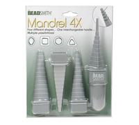 Juego de 4 mandriles para envolver alambre de Beadsmith, con 4 formas diferentes ( valo, cuadrado, redondo y triangular), adem s de mango interca