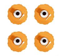 Juego de 4 manteles individuales de cuero diseñados para mesas de restaurante y hotel, que ofrecen protección contra el calor y resistencia a los arañazos junto con un aspecto elegante (naranja)