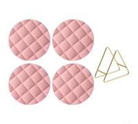 Juego de 4 manteles individuales de silicona antideslizantes resistentes al calor para decoración moderna de comedor (rojo claro, 16 cm)