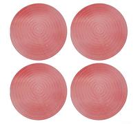 Juego de 4 manteles individuales redondos de PVC resistentes al calor que ofrecen protección funcional de mesa y fácil cuidado para hogares y lugares comerciales (rojo)