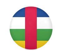 Juego de 4 manteles individuales redondos de tela de Navidad, antideslizantes, bonitos manteles individuales para decoración de mesa de comedor de cocina, bandera de República Centroafricana, 15.4