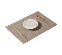Juego de 4 manteles Individuales, tapetes for Mesa de Comedor de Piel sintética, Lavables, Resistentes al Calor, Impermeables for Uso doméstico en la Cocina(Brown)