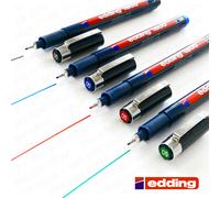 Juego De 4 Marcadores Edding 1800 Fineliner 0.5mm Negro, Azul, Rojo, Verde