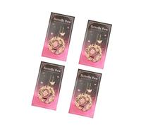 Juego de 4 marcapáginas florales de mariposa con cadena para un aprendizaje eficiente y organización de notas, marcapáginas de mariposa floral, suministros escolares