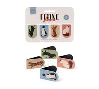 Juego de 4 marcapáginas magnéticos especiales - Gatos - Feline Fine