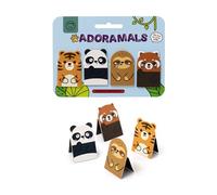 Juego de 4 marcapáginas magnéticos originales con forma de animales dulces salvajes - Panda, Perezoso, Tigre y Panda Rojo - Regalo útil para niños y niñas