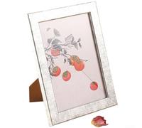 Juego de 4 marcos de fotos modernos de MDF, marcos de fotos de 5 pulgadas con acabado dorado y plateado, marcos de madera hechos a mano para pared o mesa, decoración del hogar y la oficina (A plateado