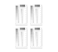 Juego de 4 medidores laminados de doble cara con revestimiento resistente al desgarro para medición industrial de defectos