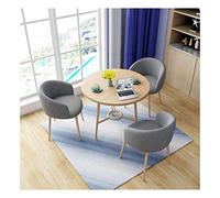 Juego de 4 mesas de comedor redondas para el hogar, mesa y silla, mesa de ocio nórdica simple, mesa de ocio moderna de 80 cm, mesa redonda moderna, oficina, recepción, hotel, vestíbulo, dormitorio,