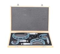 Juego de 4 micrómetros imperiales de 0 a 4 pulgadas, herramienta de medición de diámetro exterior con llave, calibrador micrométrico para mecanizado, ingeniería, metalurgia,