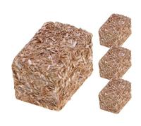 Juego de 4 mini bloques de heno artificiales de paja, accesorios para casa de muñecas para granja, de otoño, accesorios en miniatura para escenas rurales, juego de mesas de presentación de