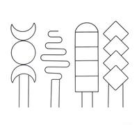 Juego de 4 mini enrejados para plantas de interior, diseños geométricos para un apoyo óptimo